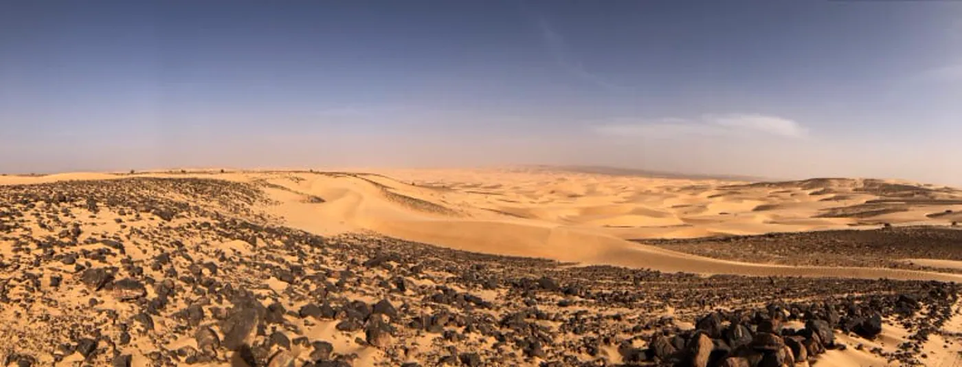 Dunes du Sahara mauritanien vues du ciel